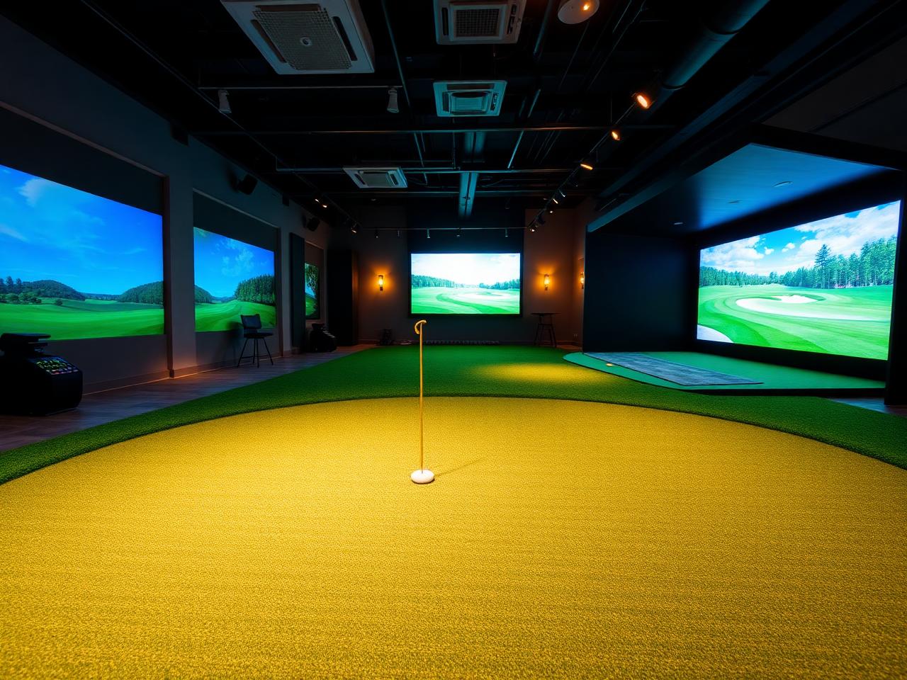 Premium Nylon Putt 55 finished putting green install